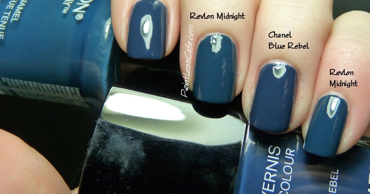 Comparison: Chanel Blue Rebel vs Revlon Midnight | Pointless Cafe